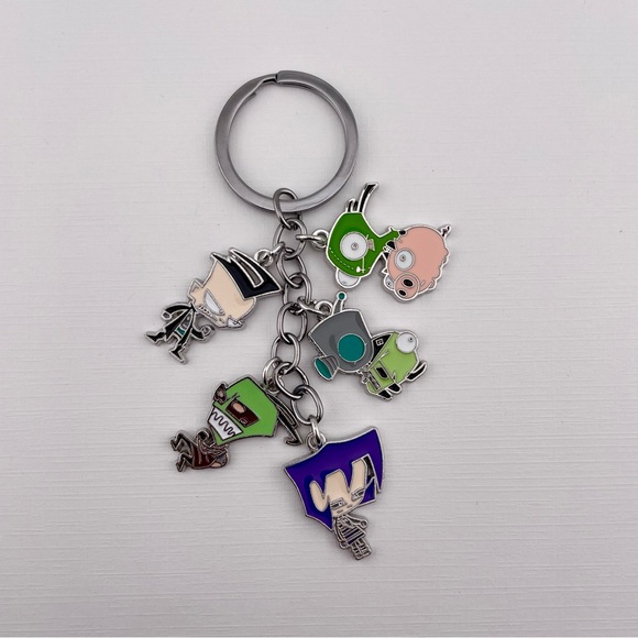 5 Charm Invader Zim Metal Keychain - Picture 2 of 3